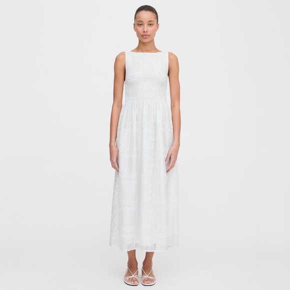 Hill House Home The Cosima Nap Dress - White Patchwork Organza Size SWhite Patch - Picture 2 of 6